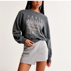 Abercrombie and Fitch Scarlett Wrap Mini Skort. Grey. NWT. Xs